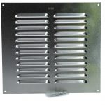 Sudrabā anodēta alumīnija ventilācijas reste 242x242mm Sīkattēls
