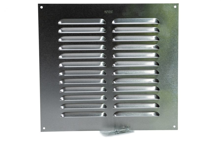 Sudrabā anodēta alumīnija ventilācijas reste 242x242mm